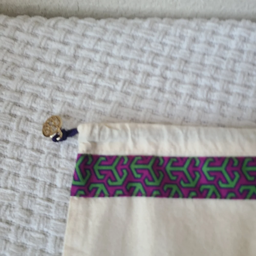 Tory Burch Dust Bag White Skirt with Patterned Trim